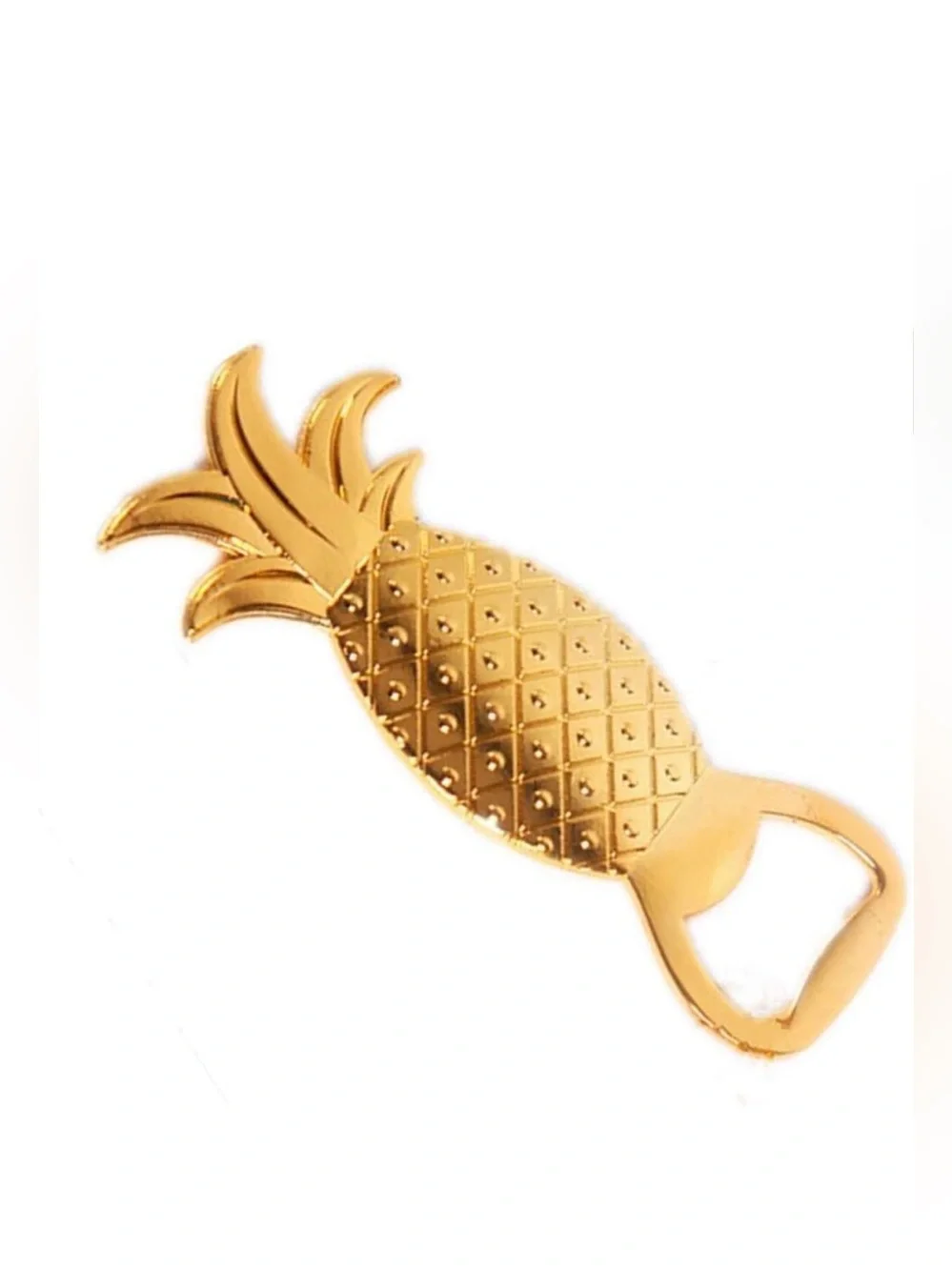 NEW Gold-Tone Pineapple Bottle Opener | Tropical Bar Tool | Party Favor